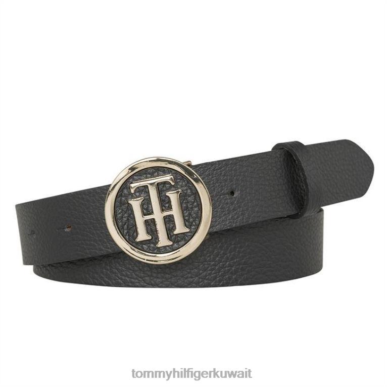 أسود 002 Tommy Hilfiger حزام بإبزيم مستدير 4464420478