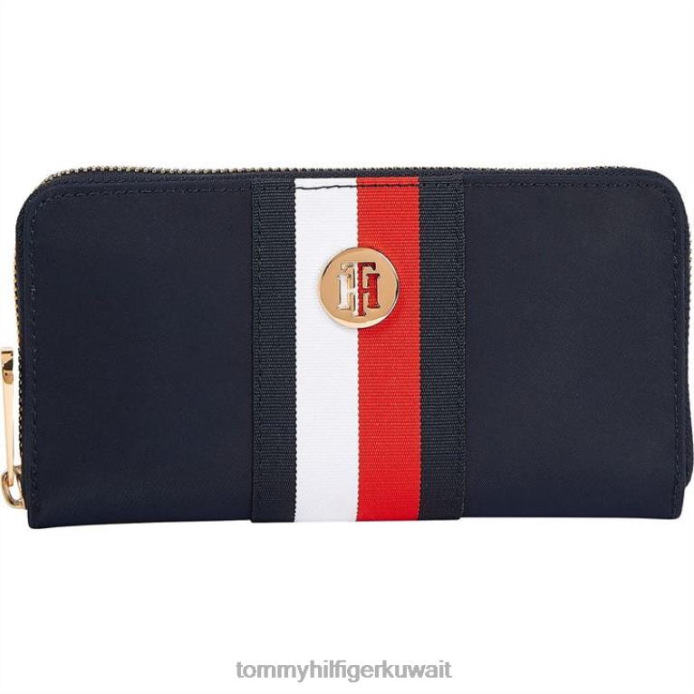 الشركات 0gy Tommy Hilfiger محفظة الخشخاش المضغوطة 4464419657