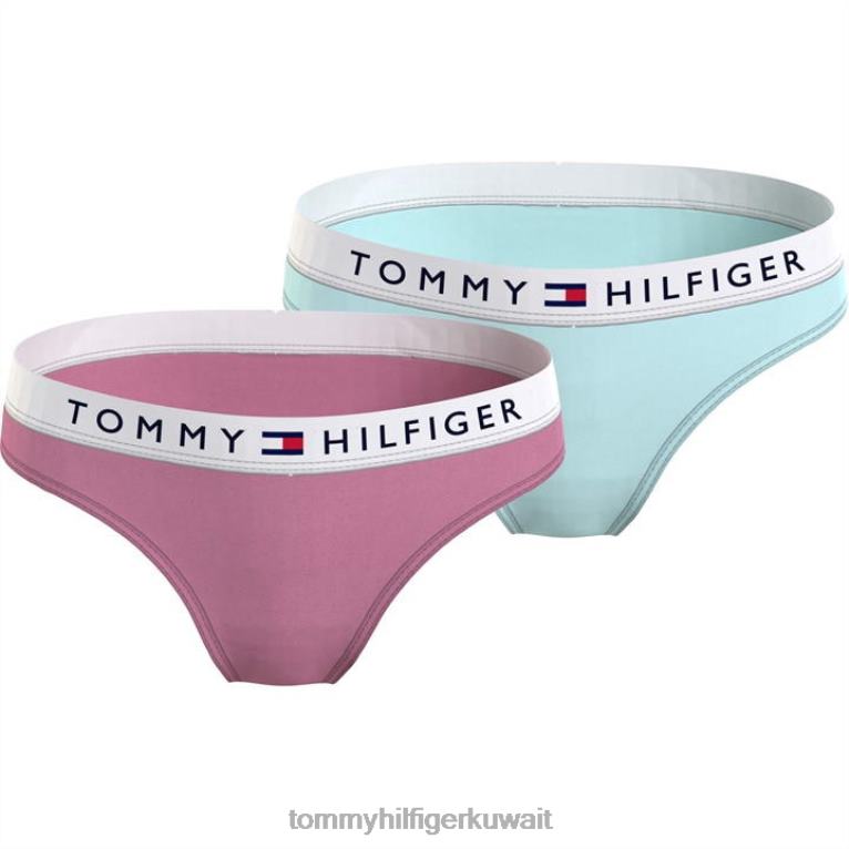 روز / أكوا 0vs Tommy Hilfiger 2pk شعار موجز للفتيات الصغيرات 4464420486