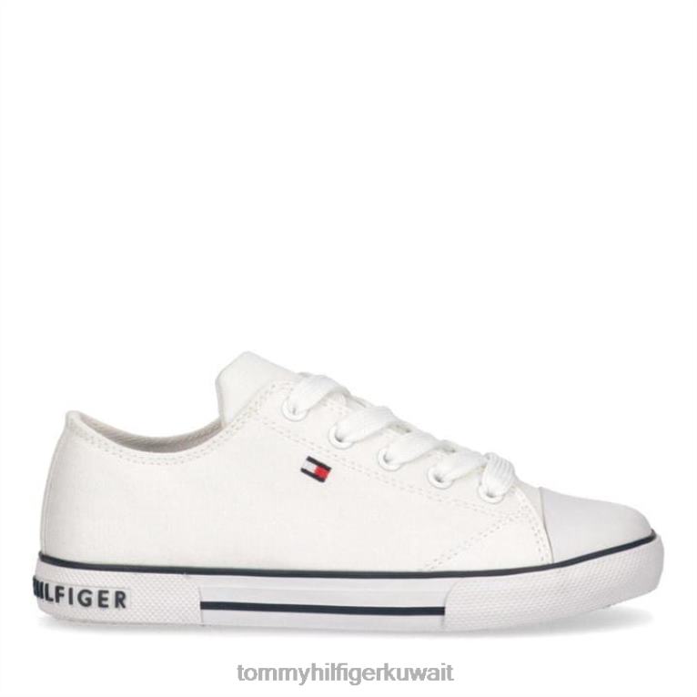 الأبيض 100 Tommy Hilfiger حذاء فنسنت منخفض الرقبة للأطفال 4464420891