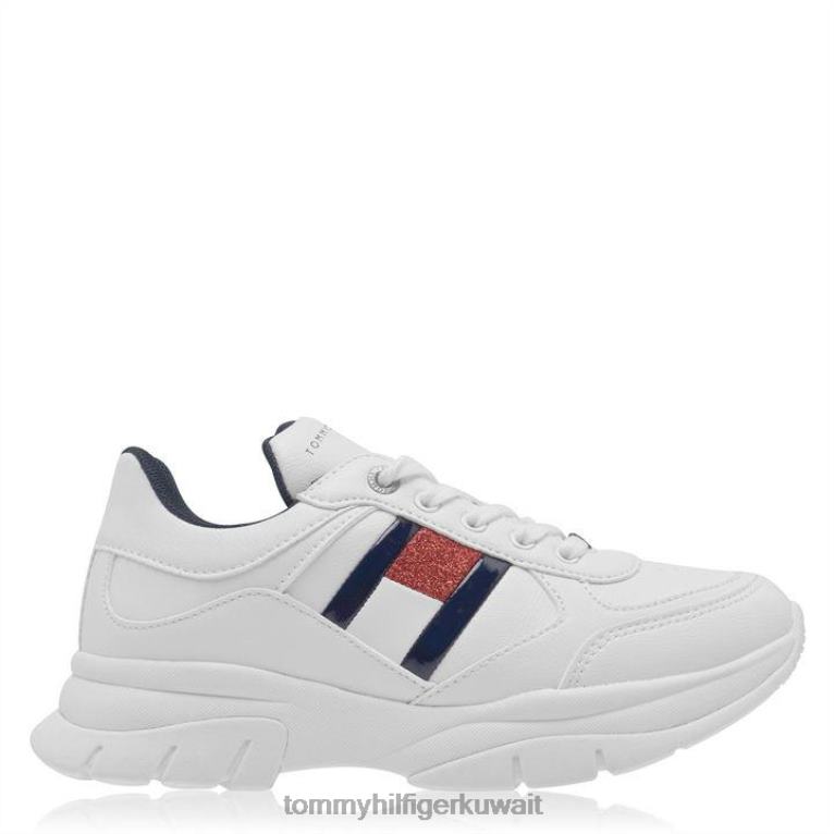 الأبيض 100 Tommy Hilfiger thk الدانتيل العلم trner jng04 4464420896