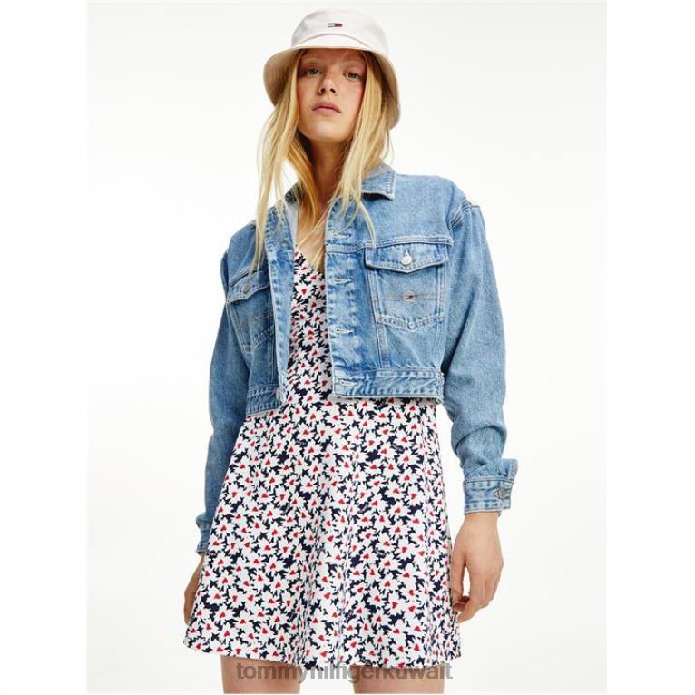 ضوء الدنيم 1ab Tommy Hilfiger تومي جينز الدنيم سائق شاحنة العلم المحاصيل 4464420470