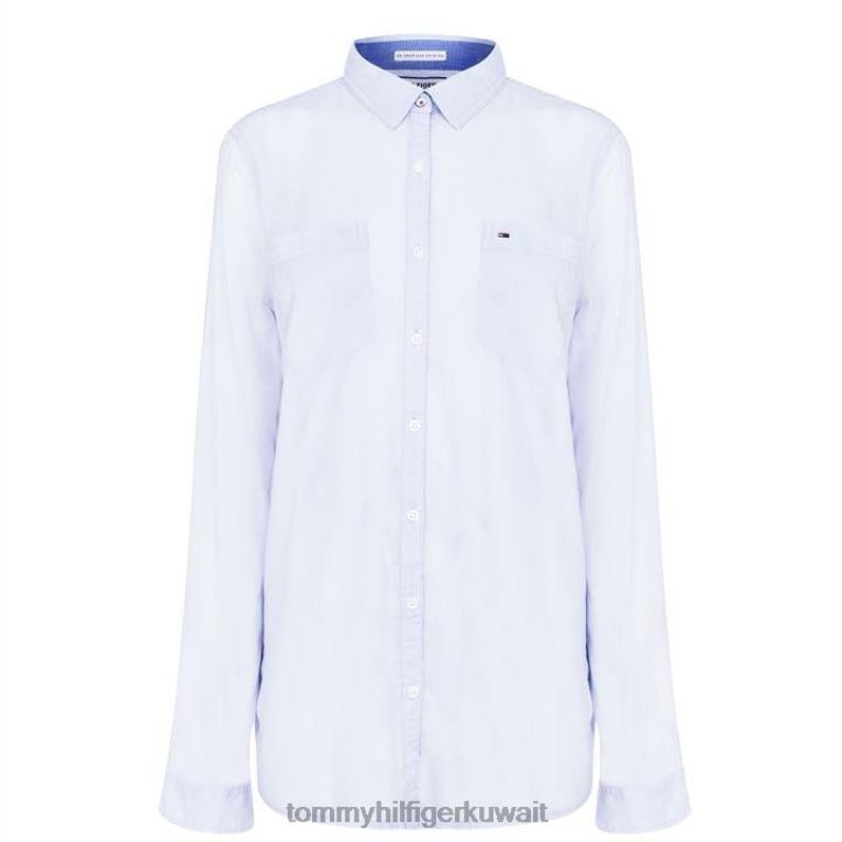 الهالوجين الأزرق 452 Tommy Hilfiger قميص خفيف الوزن الأصلي 4464420363