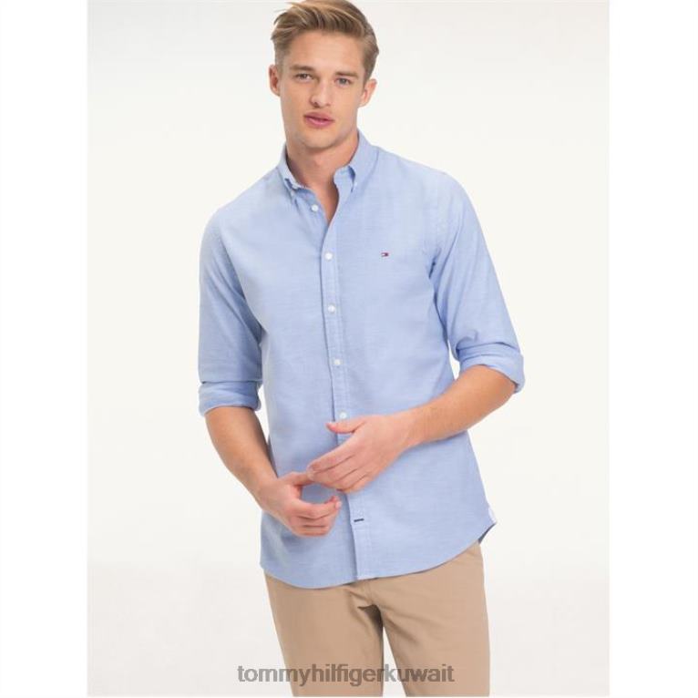 الأزرق 474 Tommy Hilfiger قميص أكسفورد ذو قصة ضيقة 4464419744