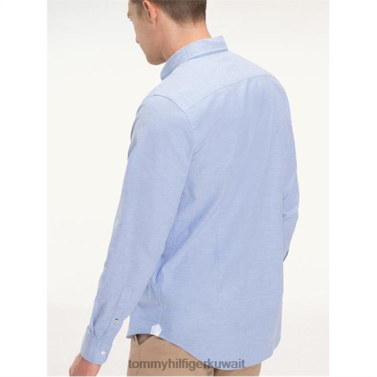 الأزرق 474 Tommy Hilfiger قميص أكسفورد ذو قصة ضيقة 4464419744