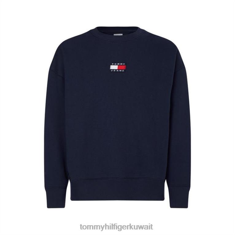الشفق ج87 Tommy Hilfiger قميص من النوع الثقيل شارة طاقم الرقبة 4464419677