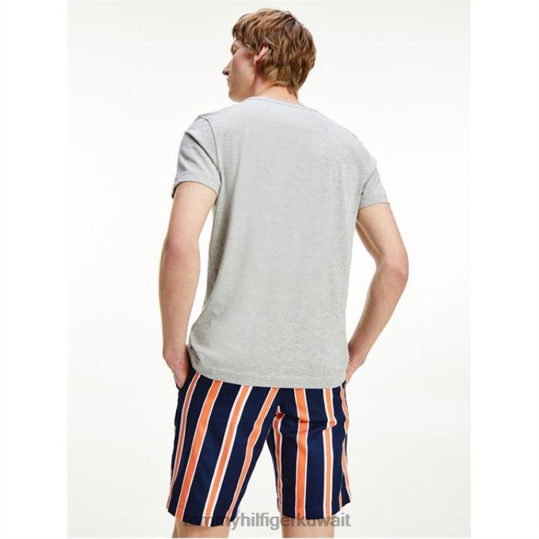 الرمادي ص91 Tommy Hilfiger تي شيرت برسومات باهتة 4464420281