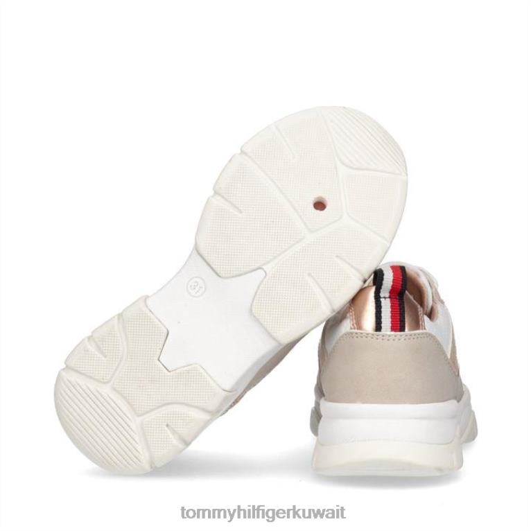 بيج/وردي A167 Tommy Hilfiger خالد مكتنزة المدربين جونيور 4464419834