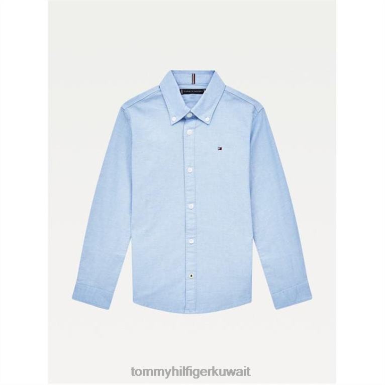 الهدوء الأزرق C1S Tommy Hilfiger قميص أكسفورد للأولاد الصغار 4464419839