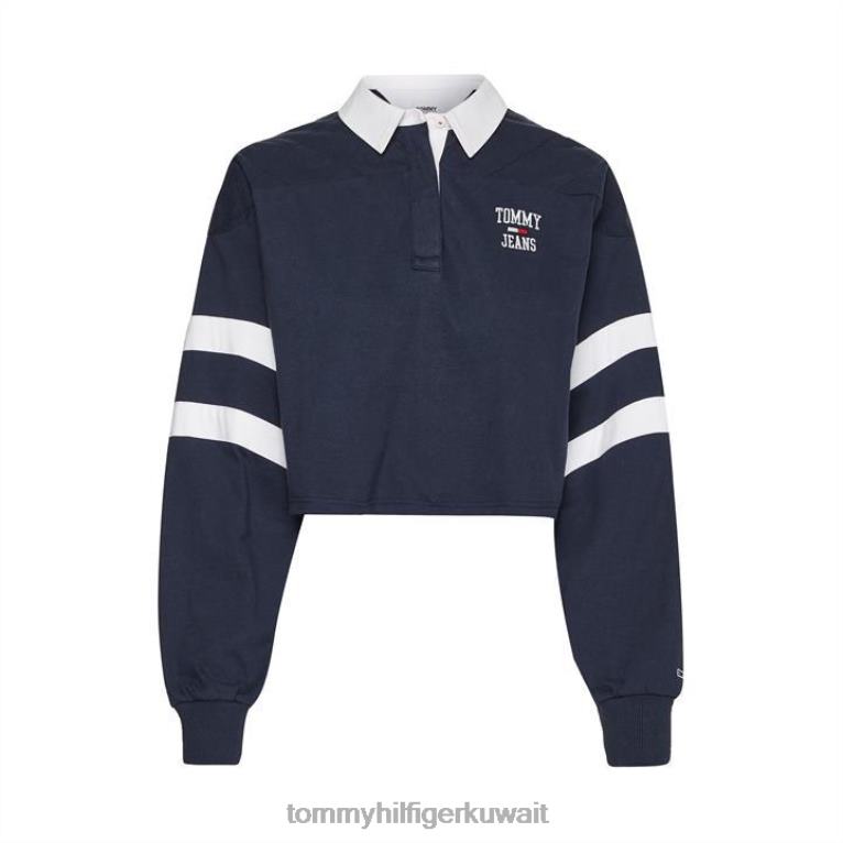 الشفق البحرية C87 Tommy Hilfiger قميص بولو المحاصيل الكلية 4464420629