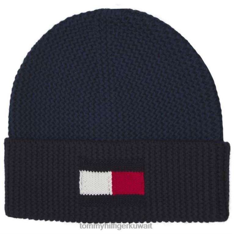 FD نيلي C9T Tommy Hilfiger قبعة العلم الكبيرة للرجال 4464419777