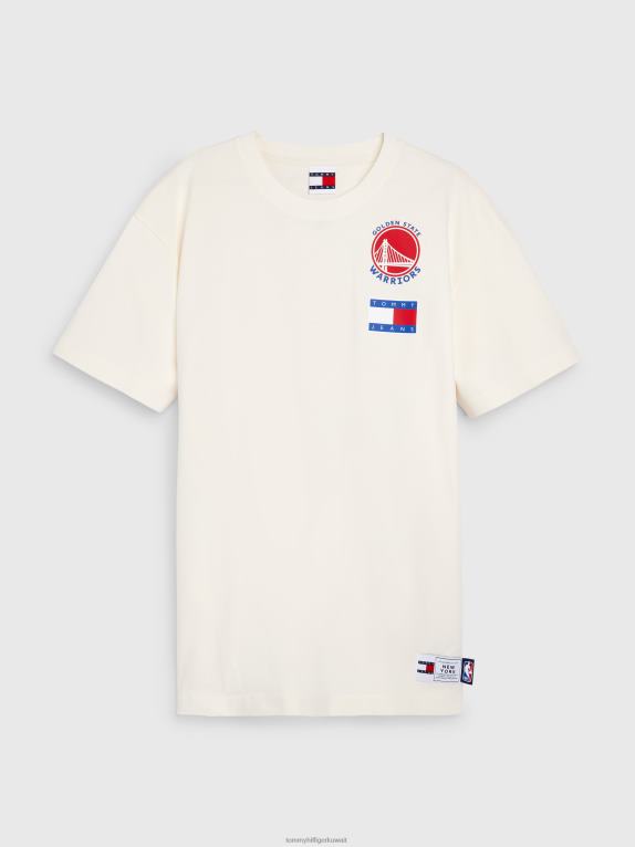 المحاربون البيض/GS القدماء Tommy Hilfiger تي شيرت جينز وشارة NBA مريح 446442882