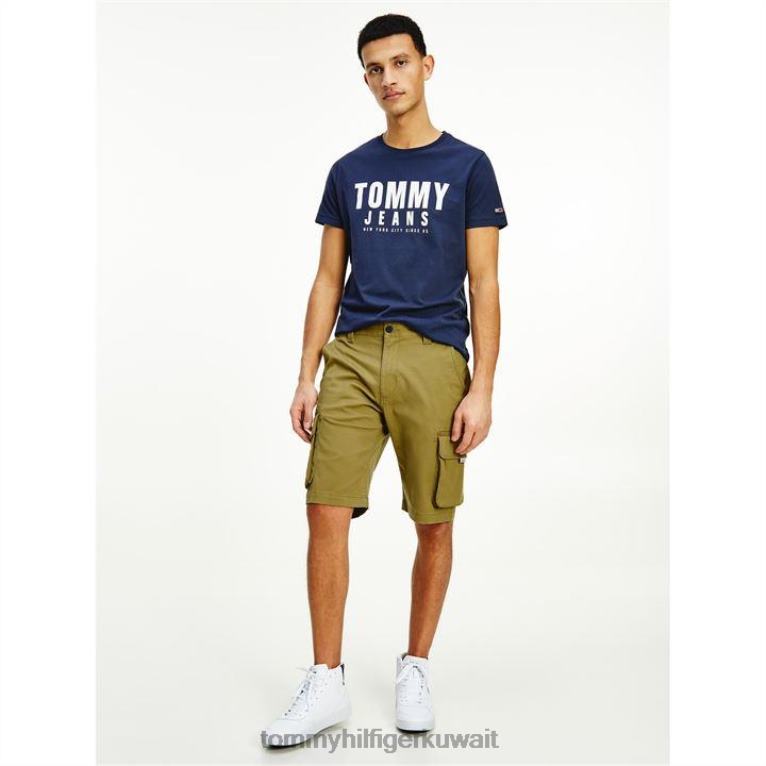 يوني زيتون L8Q Tommy Hilfiger شورت البضائع المغسول 4464420764