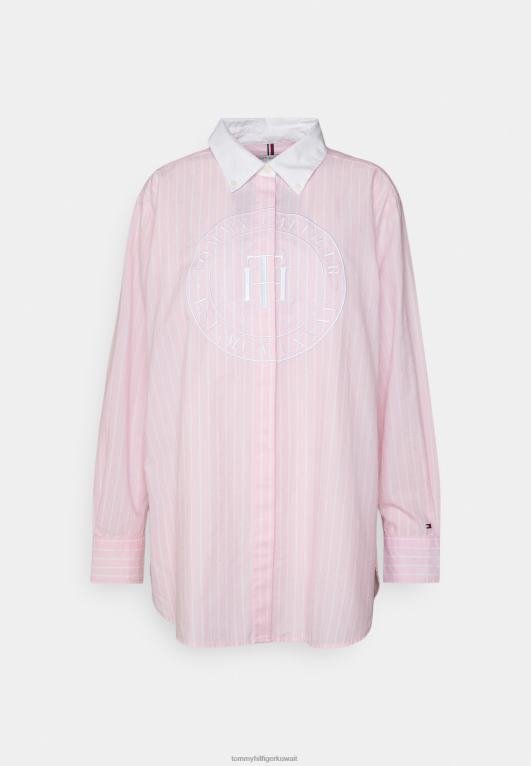 أكسفورد STP/أبيض/وردي فاتح Tommy Hilfiger بلوزة أكسفورد 446448564