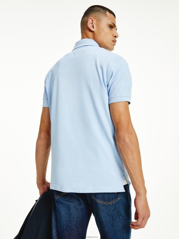 شامبراي الأزرق Tommy Hilfiger 1985 قميص بولو من القطن العضوي المرن 446441104