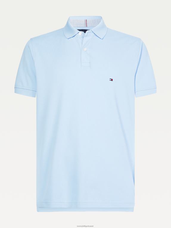 شامبراي الأزرق Tommy Hilfiger 1985 قميص بولو من القطن العضوي المرن 446441104