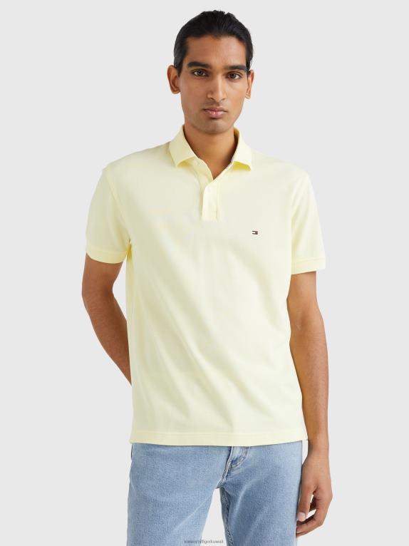 خلطة ليمون Tommy Hilfiger 1985 قميص بولو من القطن العضوي المرن 446441107