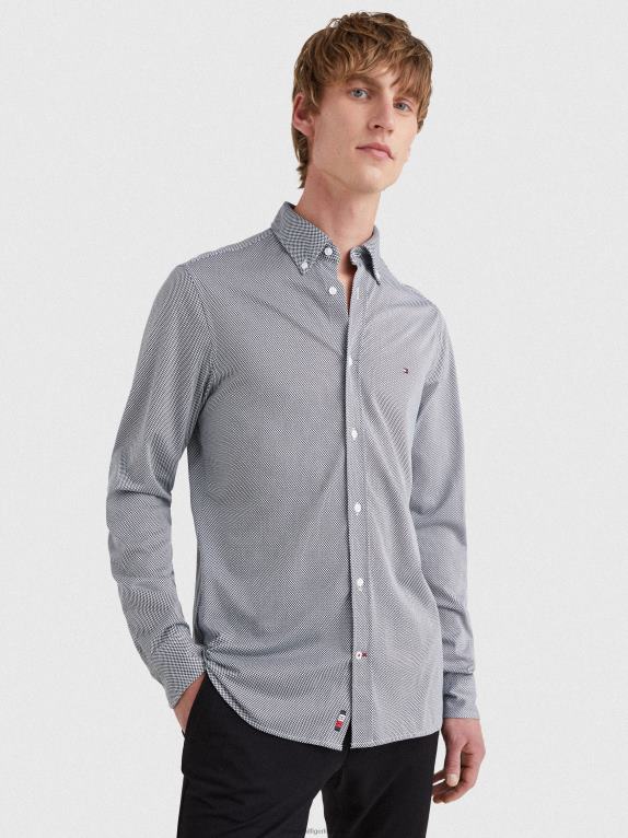 بصري أبيض / سماء الصحراء Tommy Hilfiger 1985 قميص بوليجين أساسي بقصة ضيقة 446441228