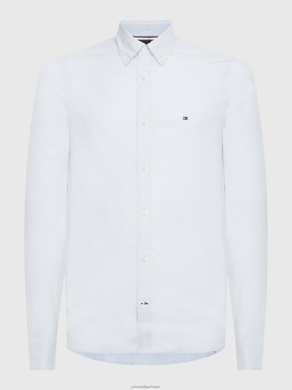 الأزرق الهادئ Tommy Hilfiger 1985 قميص بوليجين أساسي بقصة ضيقة 446441246