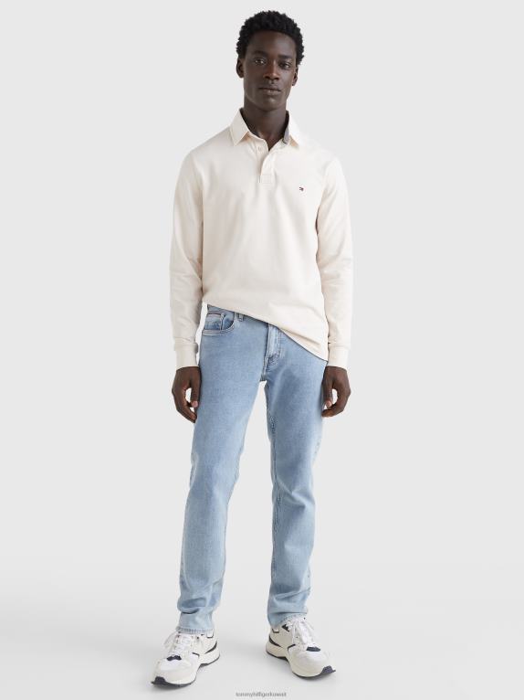 ريشة بيضاء Tommy Hilfiger 1985 قميص الرجبي ذو المقاس العادي الأساسي 446441438