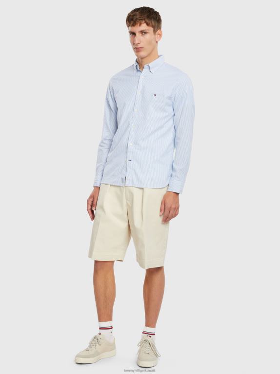 كوبنهاجن أزرق/أبيض Tommy Hilfiger 1985 قميص مخطط أكسفورد المرن 44644958