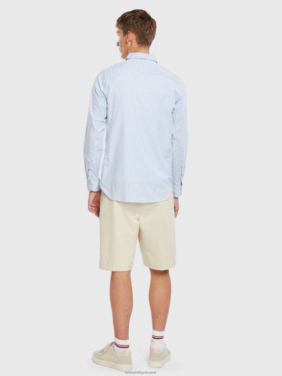 كوبنهاجن أزرق/أبيض Tommy Hilfiger 1985 قميص مخطط أكسفورد المرن 44644958