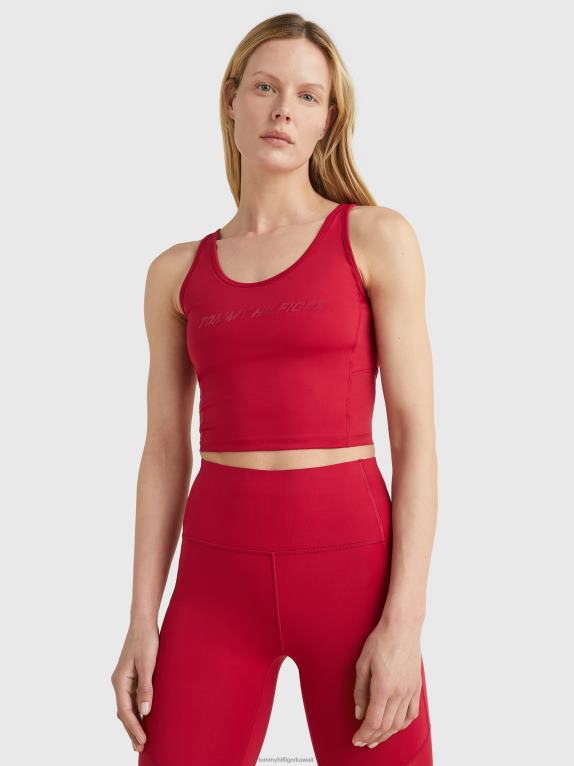 التوت الملكي Tommy Hilfiger قميص رياضي بدون أكمام بشعار متدفق 2 في 1 446442906
