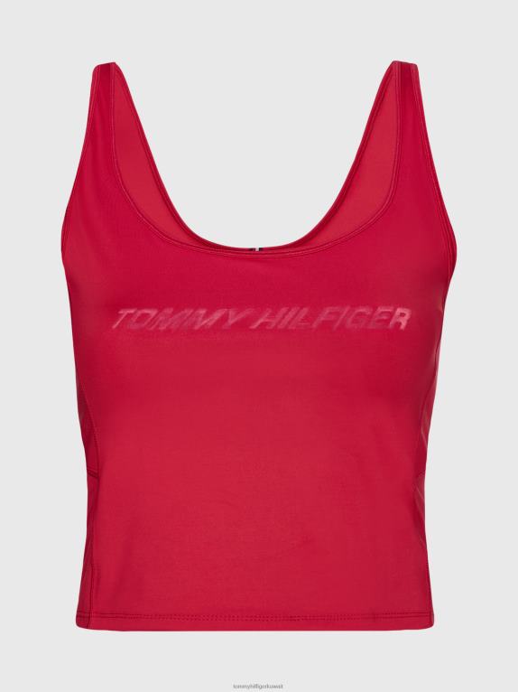 التوت الملكي Tommy Hilfiger قميص رياضي بدون أكمام بشعار متدفق 2 في 1 446442906
