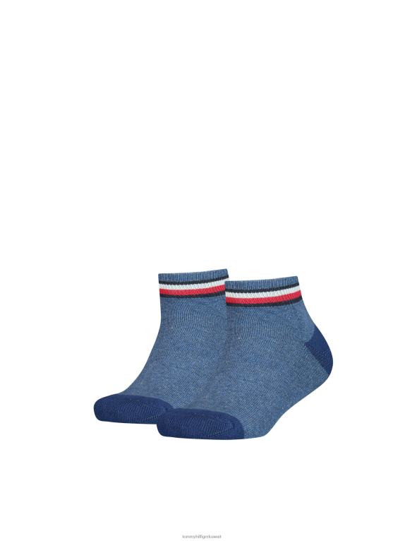 جينز Tommy Hilfiger عبوة من 2 جوارب رياضية للأطفال بطول ربع 44644180
