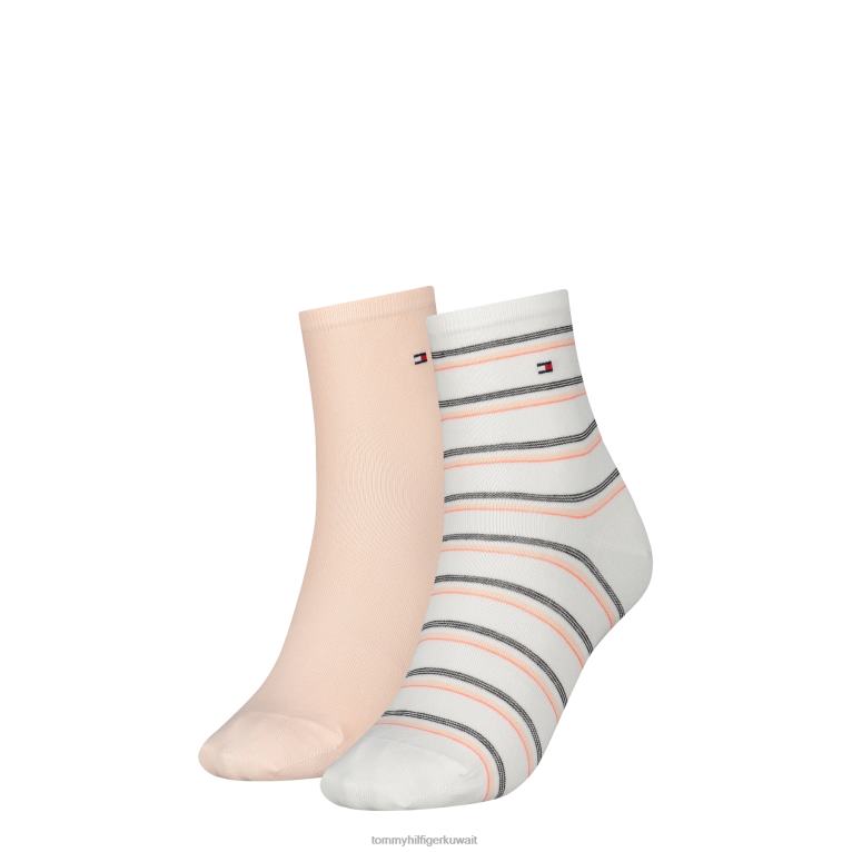 خَوخ Tommy Hilfiger عبوة من 2 جوارب قصيرة مخططة على شكل جزيرة 446441907