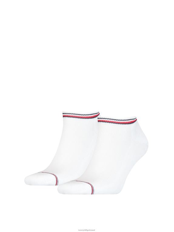 أبيض Tommy Hilfiger عبوة من 2 جوارب رياضية مميزة 446441929