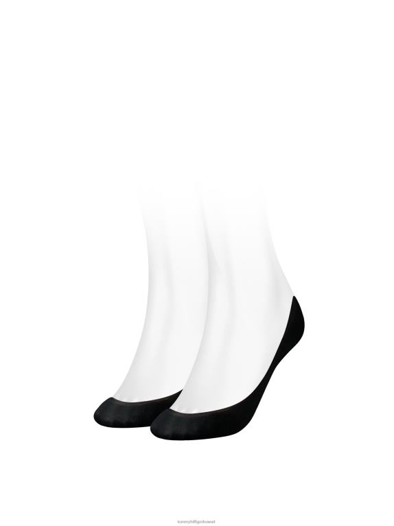 أسود Tommy Hilfiger عبوة من 2 جوارب باليرينا 446441941