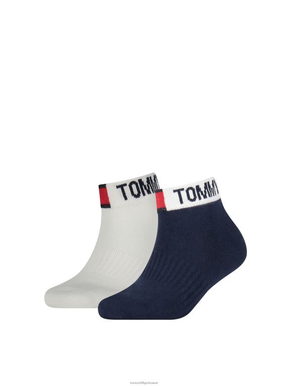 تومي الأصلي Tommy Hilfiger عبوة من 2 جوارب رياضية للأطفال بطول ربع 44644203