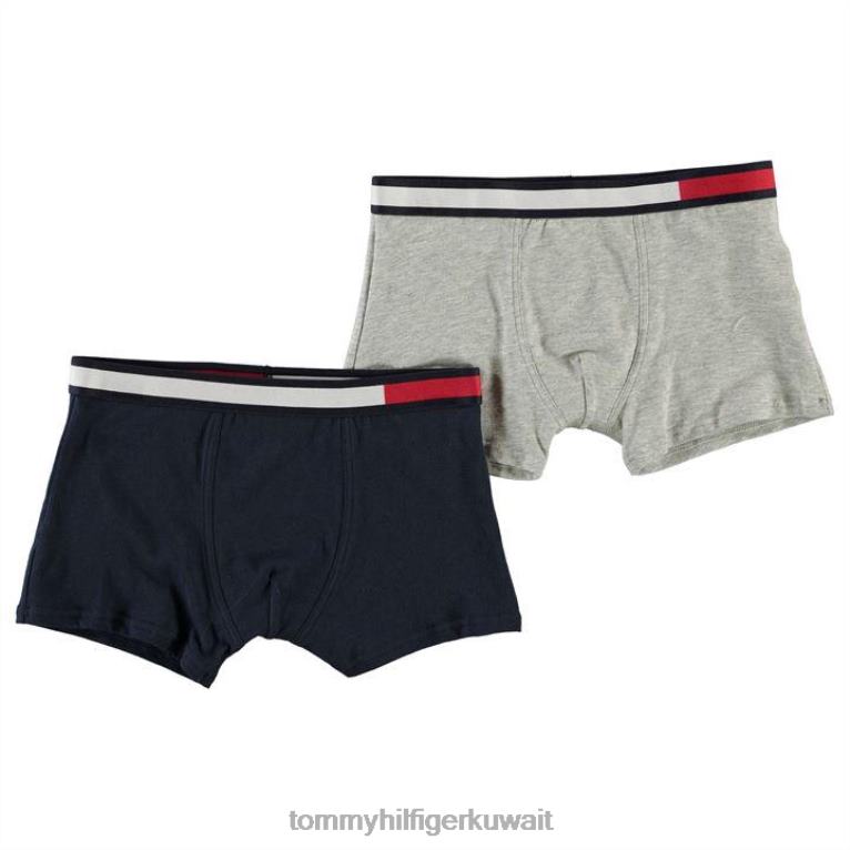 كحلي/رمادي Tommy Hilfiger 2 حزمة من جذوع شريط العلم 4464420620