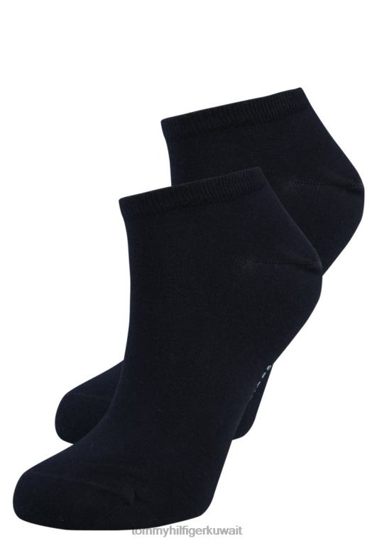 منتصف الليل الأزرق Tommy Hilfiger حذاء رياضي نسائي 2 عبوة من الجوارب 446444164