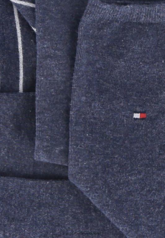 بلو Tommy Hilfiger جوارب نسائية مخططة صغيرة، عبوة من 2 جوارب 446446996