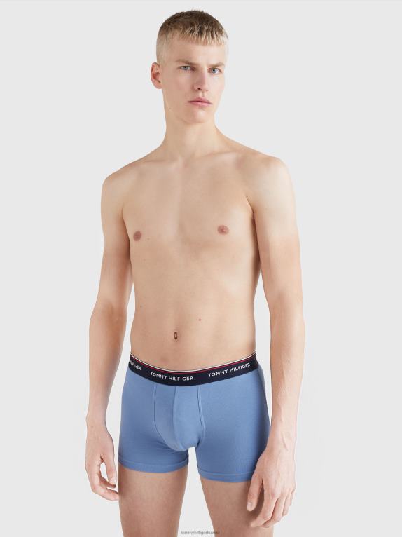 سماء الصحراء/كولورادو الأزرق/التوت البري المتجمد Tommy Hilfiger عبوة من 3 سراويل قطنية مطاطية 446441745