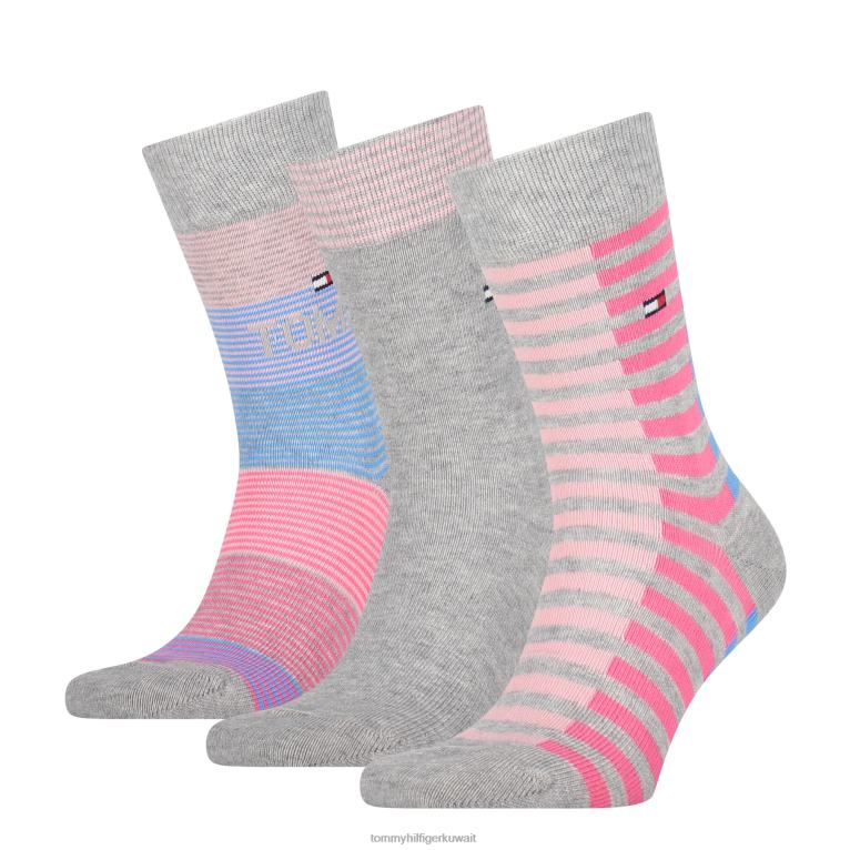 مزيج رمادي فاتح / ص Tommy Hilfiger علبة هدايا مكونة من 3 جوارب للأطفال 44644187