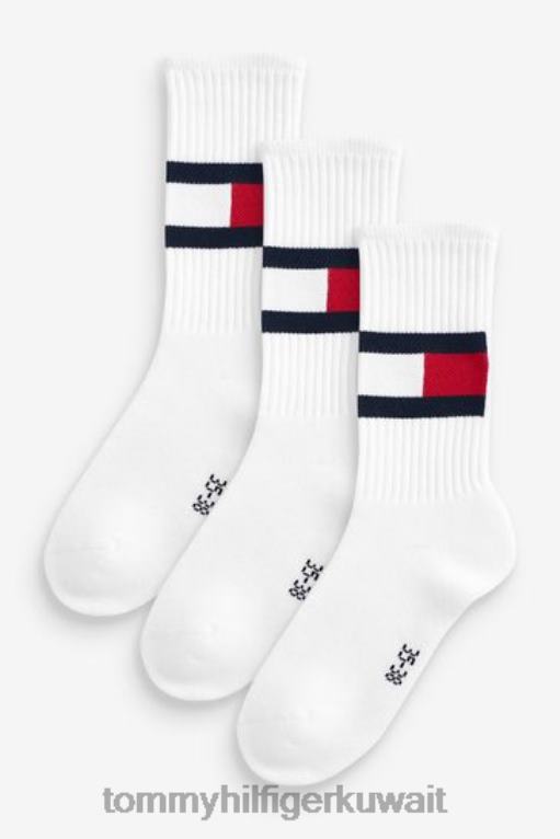 أبيض Tommy Hilfiger جوارب العلم 3 قطع 446443220