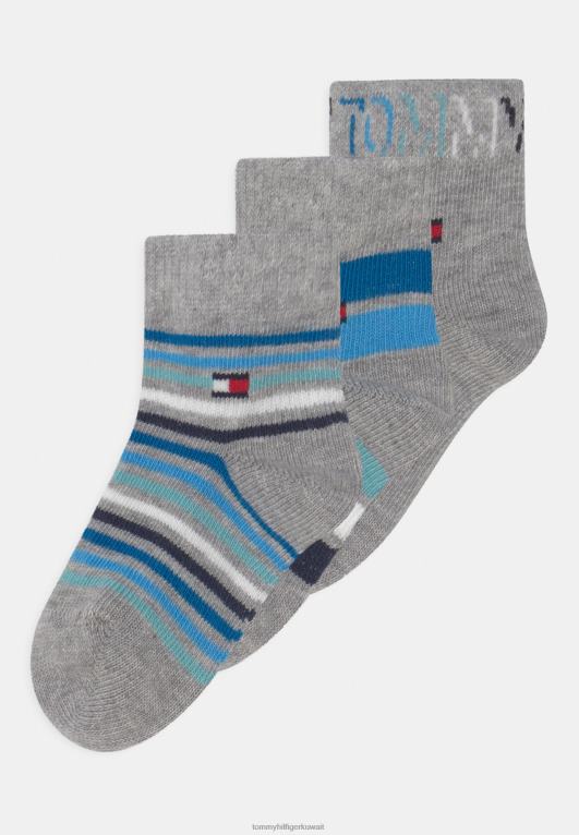 مزيج الرمادي Tommy Hilfiger صندوق هدايا للأطفال مكون من 3 جوارب للجنسين 446446832