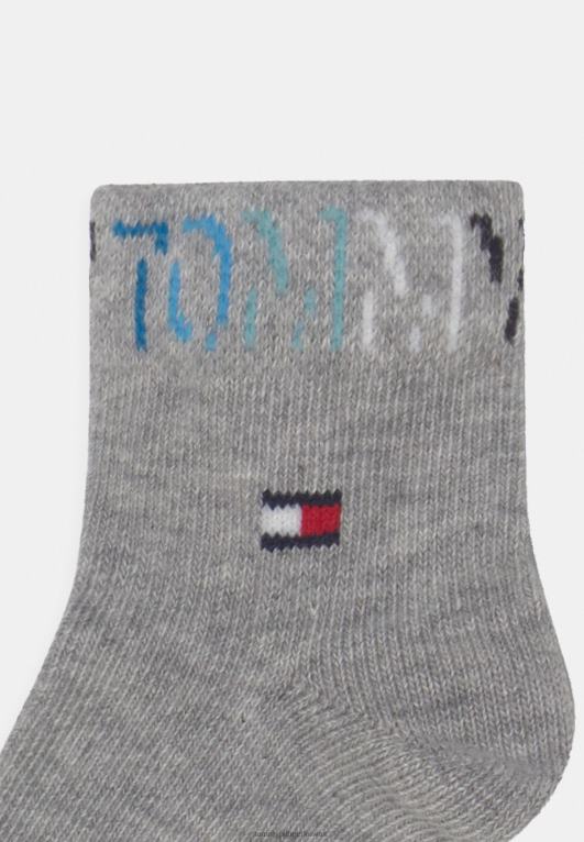 مزيج الرمادي Tommy Hilfiger صندوق هدايا للأطفال مكون من 3 جوارب للجنسين 446446832