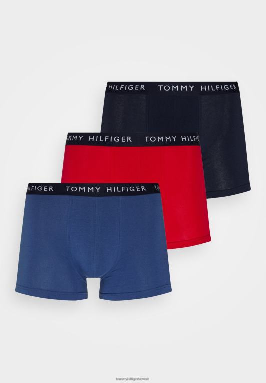 السماء/البنزين الأزرق/الأحمر Tommy Hilfiger جذع 3 حزمة السراويل 446448842