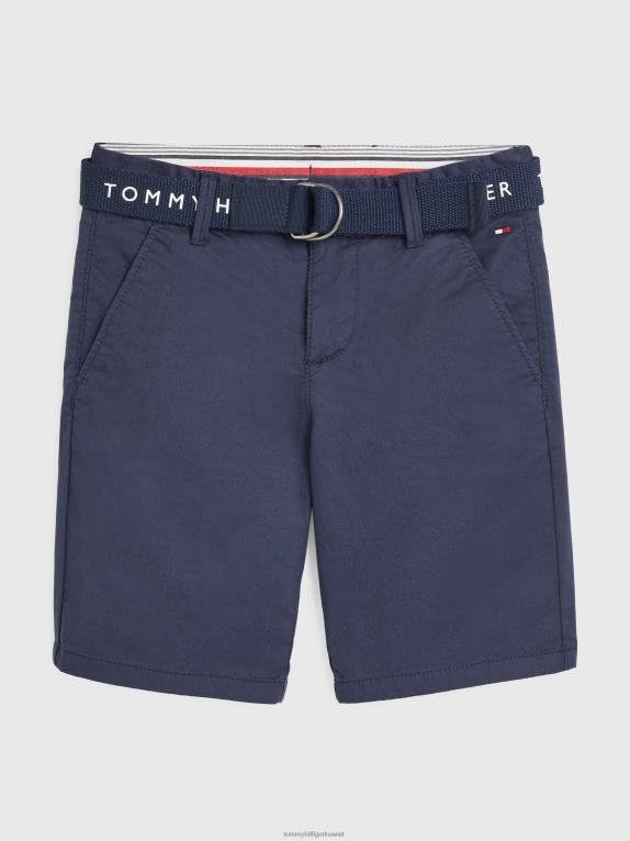 البحرية الشفق Tommy Hilfiger الأولاد 3-7 شورت تشينو أساسي بحزام 44644114
