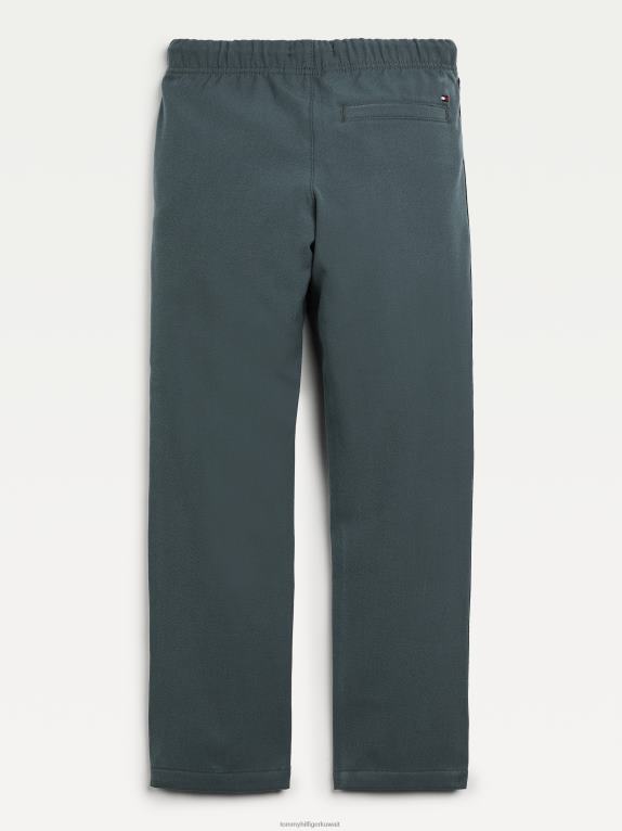 لائحة خضراء Tommy Hilfiger بنطال رياضي برباط بشريط شعار للأولاد من 3 إلى 7 سنوات 44644131