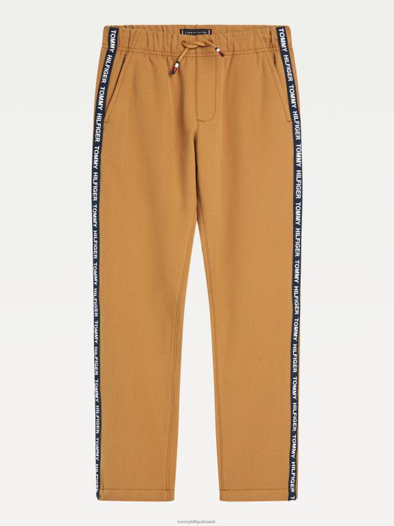 النحاس خمر Tommy Hilfiger بنطال رياضي برباط بشريط شعار للأولاد من 3 إلى 7 سنوات 44644132