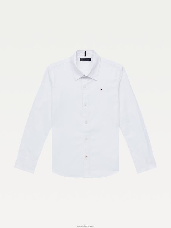 أبيض Tommy Hilfiger الأولاد 3-7 قميص البوبلين الصلبة 44644160