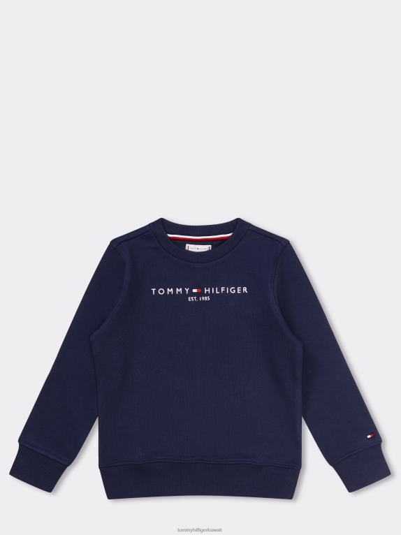 البحرية الشفق Tommy Hilfiger سويت شيرت أساسي للأطفال من الجنسين 3-7 44644225