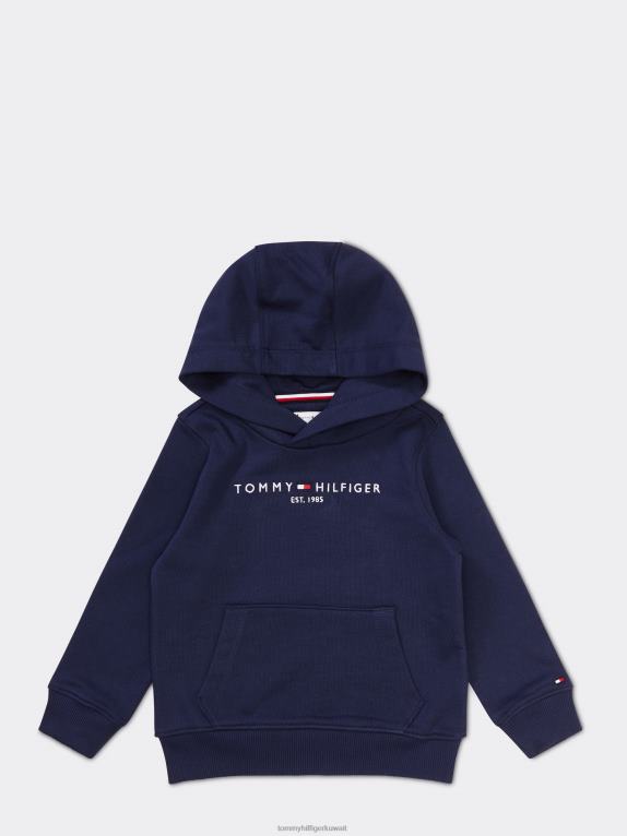 البحرية الشفق Tommy Hilfiger سترة بقلنسوة أساسية للأطفال من الجنسين 3-7 44644227