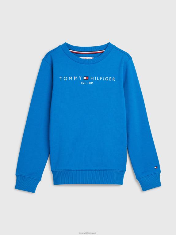سباق القوارب الأزرق Tommy Hilfiger سويت شيرت للأطفال من الجنسين 3-7 من القطن العضوي الأساسي 44644246
