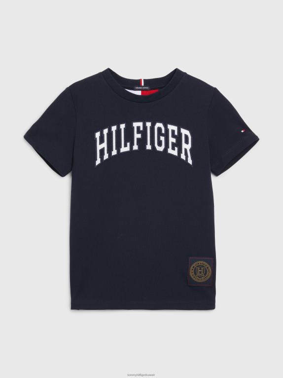 سماء الصحراء Tommy Hilfiger الأولاد 3-7 تي شيرت شعار اسكواش 44644280